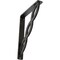 Ekena Millwork Loera Wrought Iron Bracket, (Single center brace), Antiqued Pewter 1 1/2"W x 7 1/2"D x 10"H BKTM01X07X10SLOAPW - alternate 1